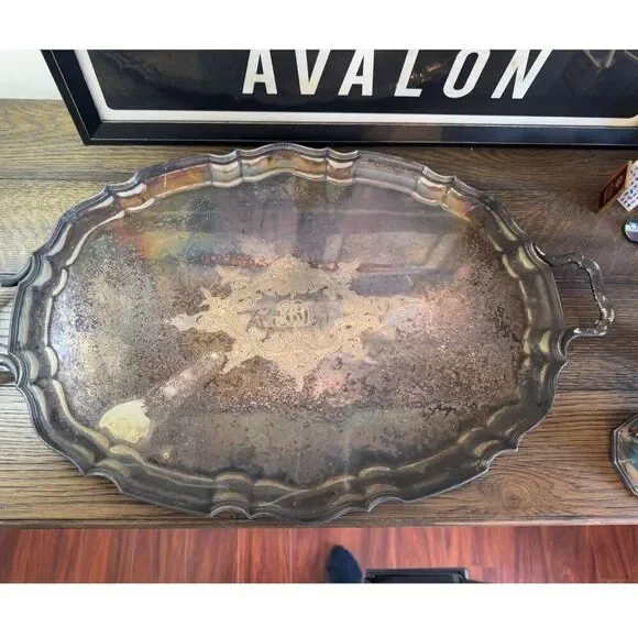 Gorgeous Antique Reed and Barton Art Deco Silver Plated Tea set #3690 with tray - Picture 3 of 16